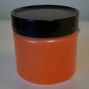 Vintage Fire Anchor Hocking Orange Red Ombre Flame Canister With Lid 5"x5"